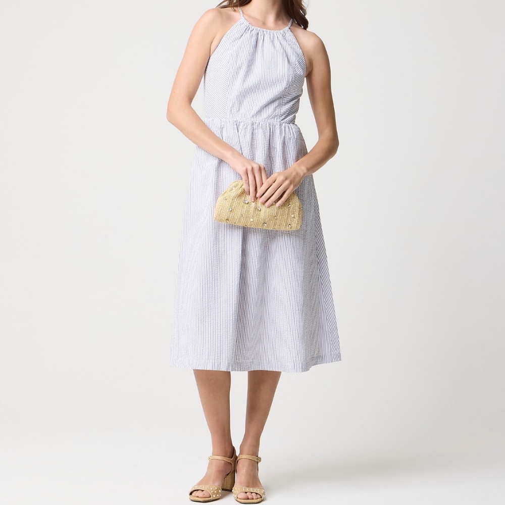 NWT | J Crew Factory Strappy seersucker dress | Sz 6